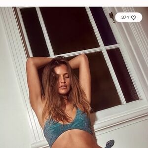 Free People Gold and Brown Bikini